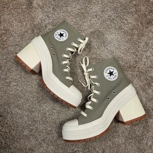 Converse Chuck 70 De Luxe High-Top Heel Boots‎ Sage Green Women's 8.5 Platform